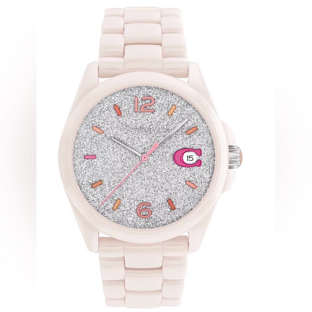 Coach Beige Glitter Watch